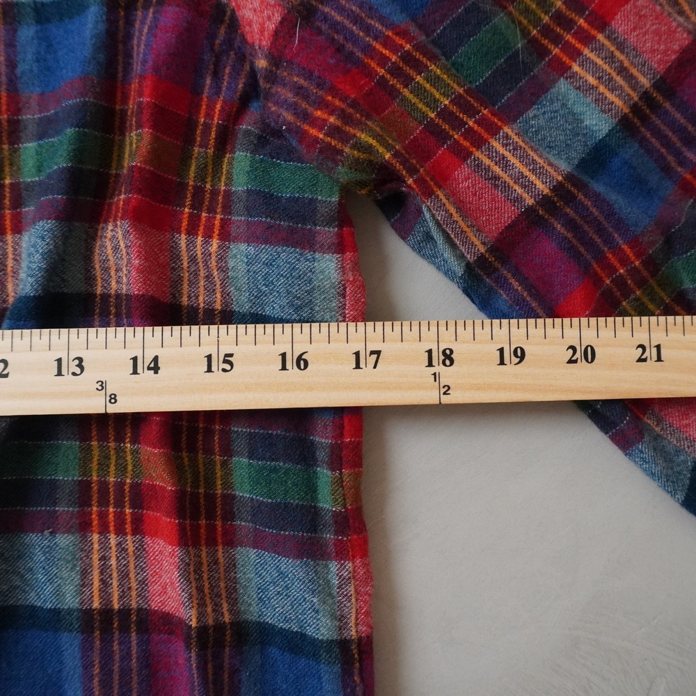 Vintage Marc D'Alcy Wool Plaid Shirt 10 Womens Medium Multi Color Button Up - Picture 7 of 8